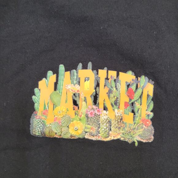 Vintage Cactus Floral Shirt XL 23x27 Black Western - Picture 8 of 12